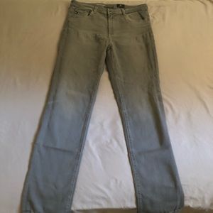 Ag Adriano Goldschmied Grey Slim Straight Ankle Jeans